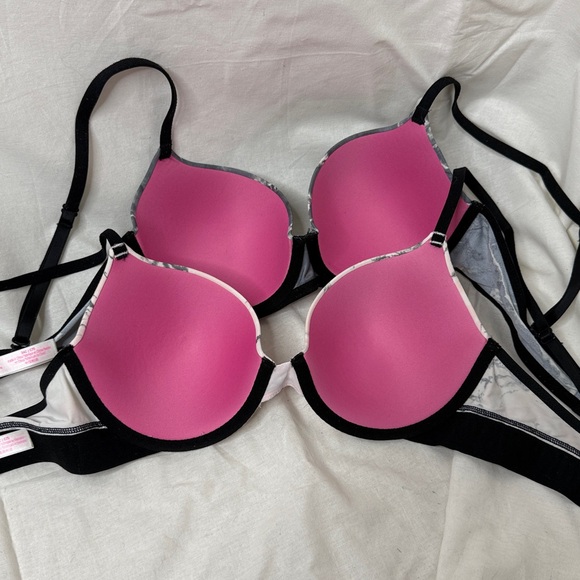 LOT Victorias Secret PINK Lightly Lined T-Shirt Bra 34C - Picture 8 of 14